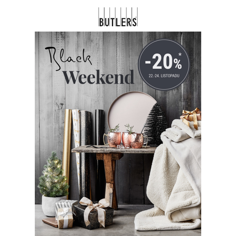 _ BLACK WEEKEND | -20% POUZE ONLINE | DNES KONČÍ