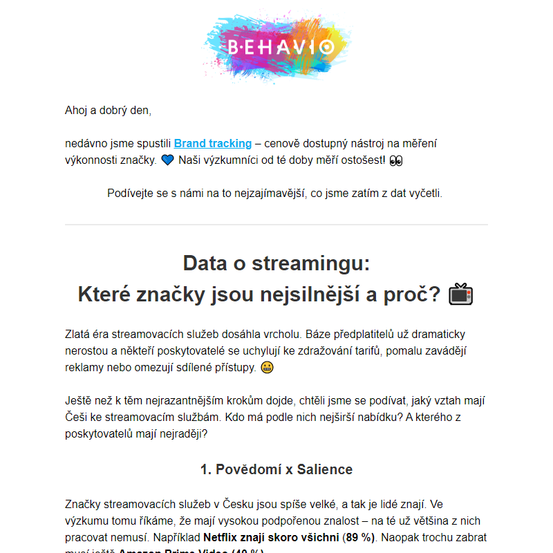 __ Češi a streaming: co říkají data?