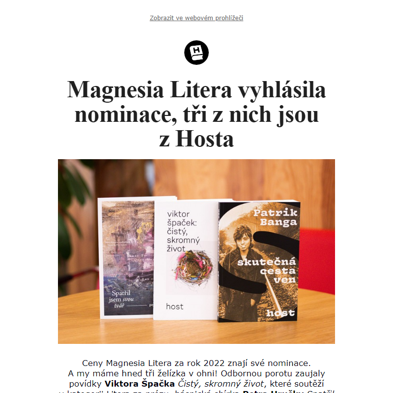 Nominace na ceny Magnesia Litera a pozoruhodný románový debut