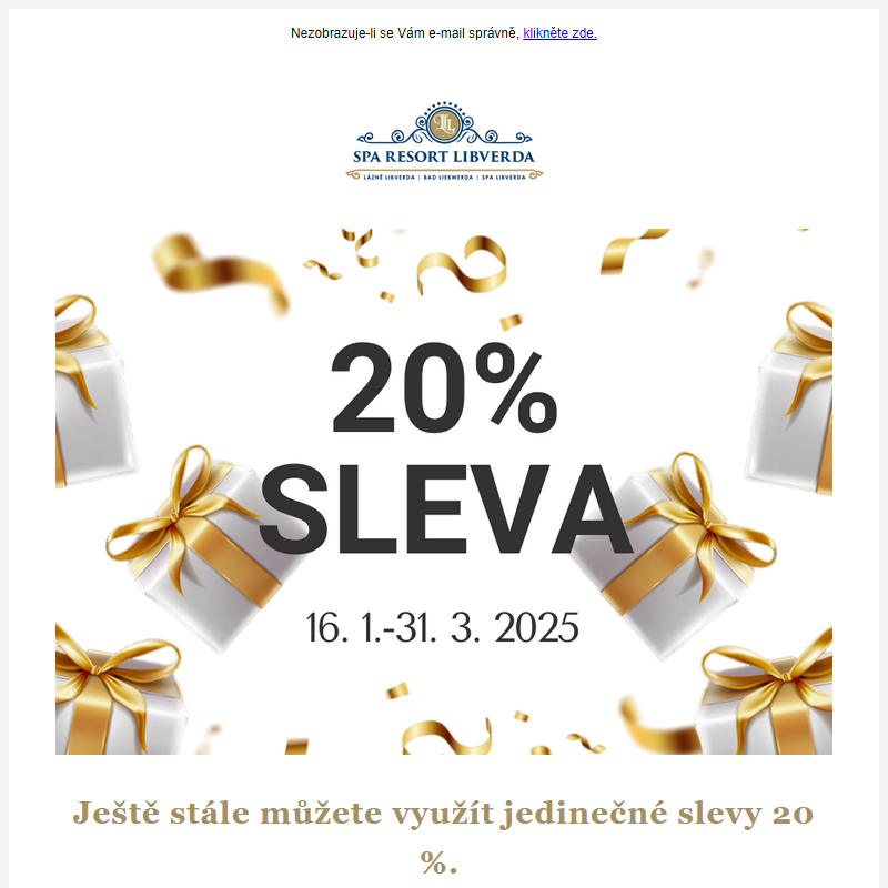 Využijte 20% slevu