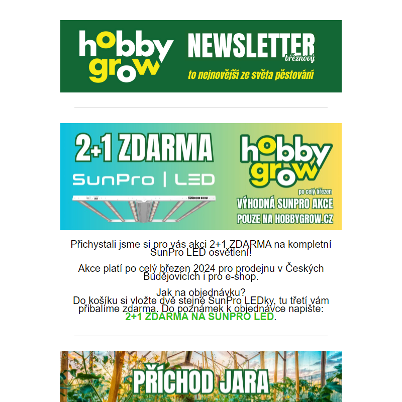 SunPro akce na Hobbygrow.cz