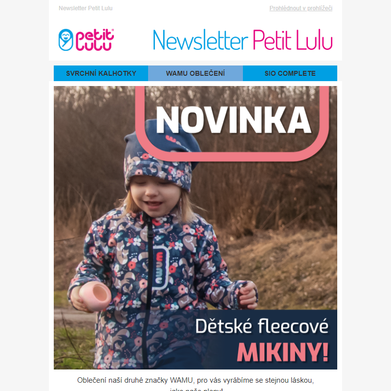 NOVINKA - Fleecové mikiny pro větší i menší děti