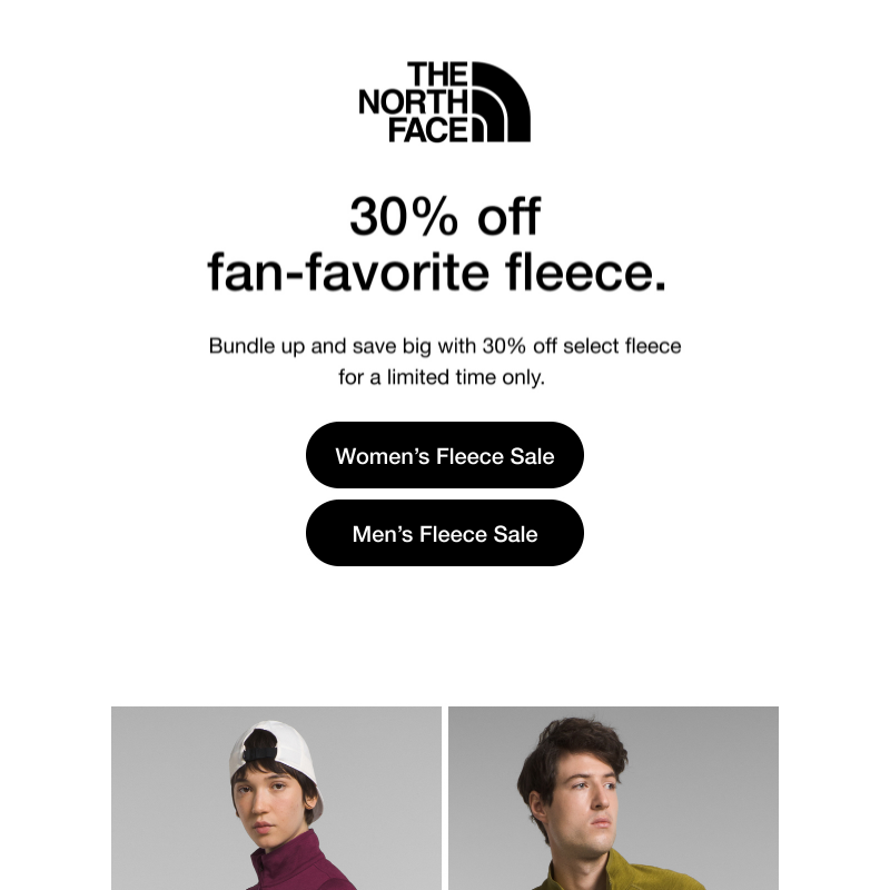 Save 30% on fan-favorite fleece