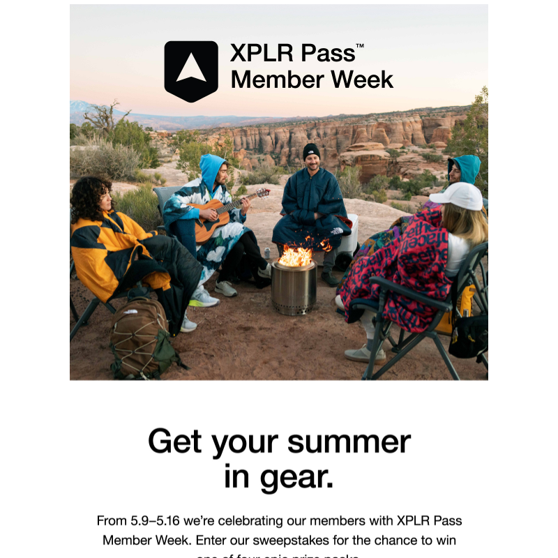 Members can win a camping gear prize pack that'll make their summer.