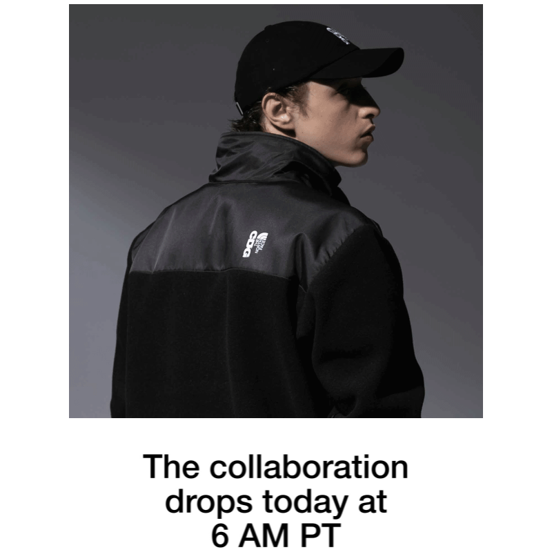 The North Face X CDG collab drops today