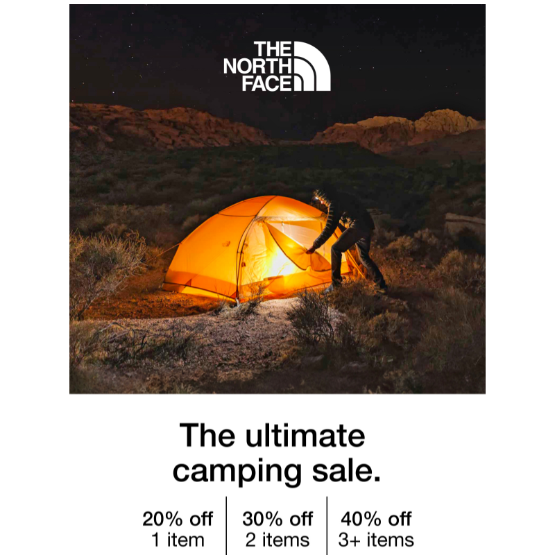 _ Save big on select tents, sleeping bags and more camping gear. _
