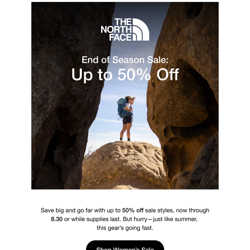 Up to 50% off is ON