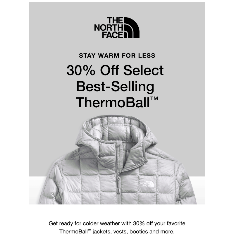 Select ThermoBall gear is now 30% off
