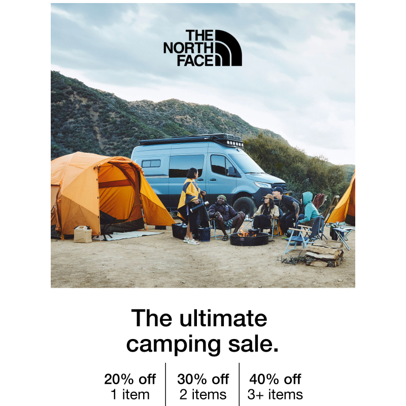 Camping gear. Savings. Need we say more?