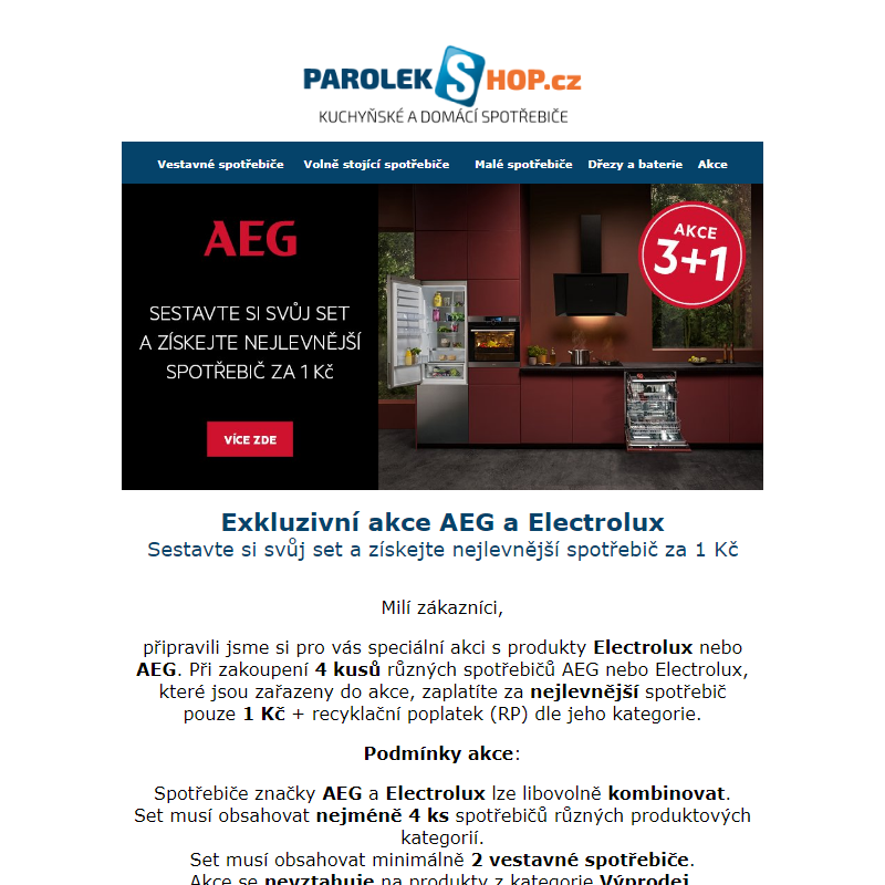 Exkluzivní akce Electrolux a AEG 