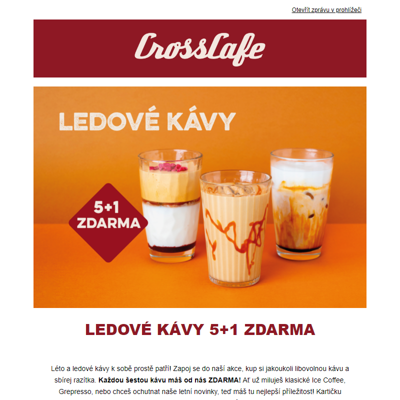 Ledové kávy 5+1 ZDARMA