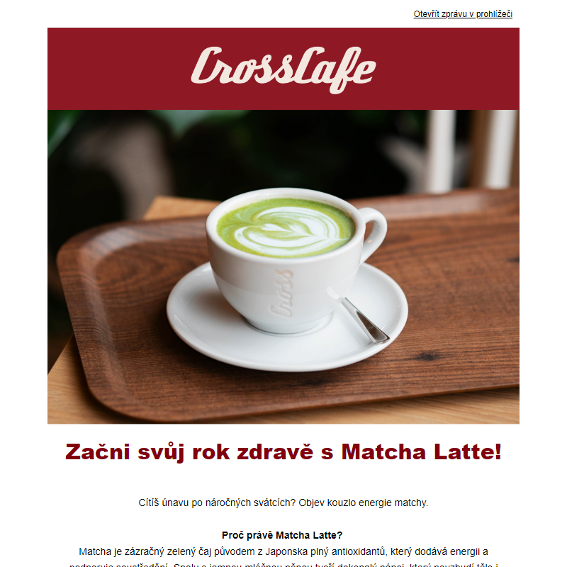 Začni svůj rok zdravě s Matcha Latte!