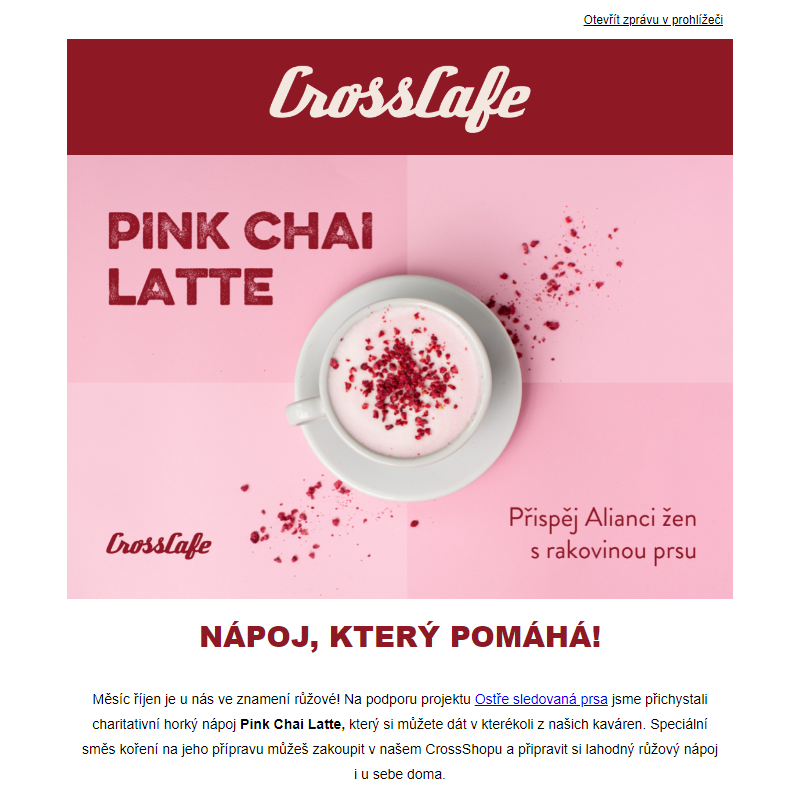 Nápoj, který pomáhá - Pink Chai Latte