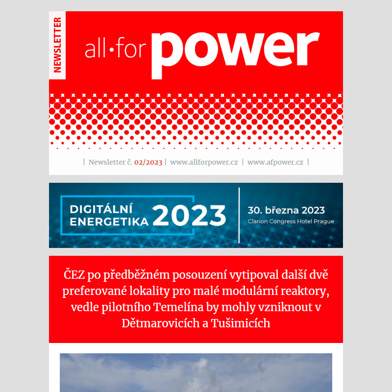 Newsletter časopisu All for Power c. 02/2023