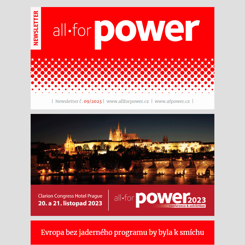 Newsletter časopisu All for Power c. 09/2023