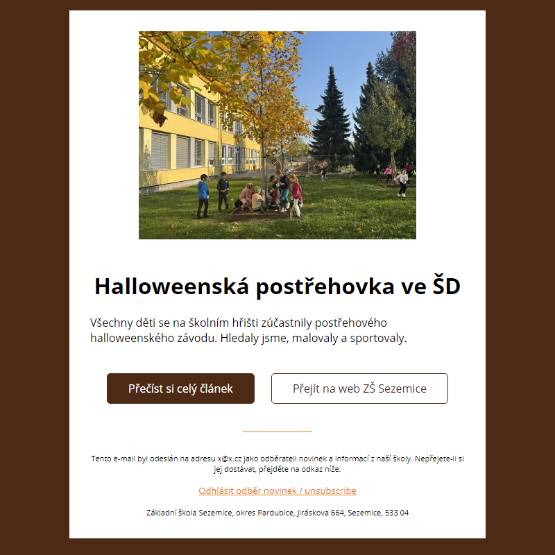 Halloweenská postřehovka ve ŠD