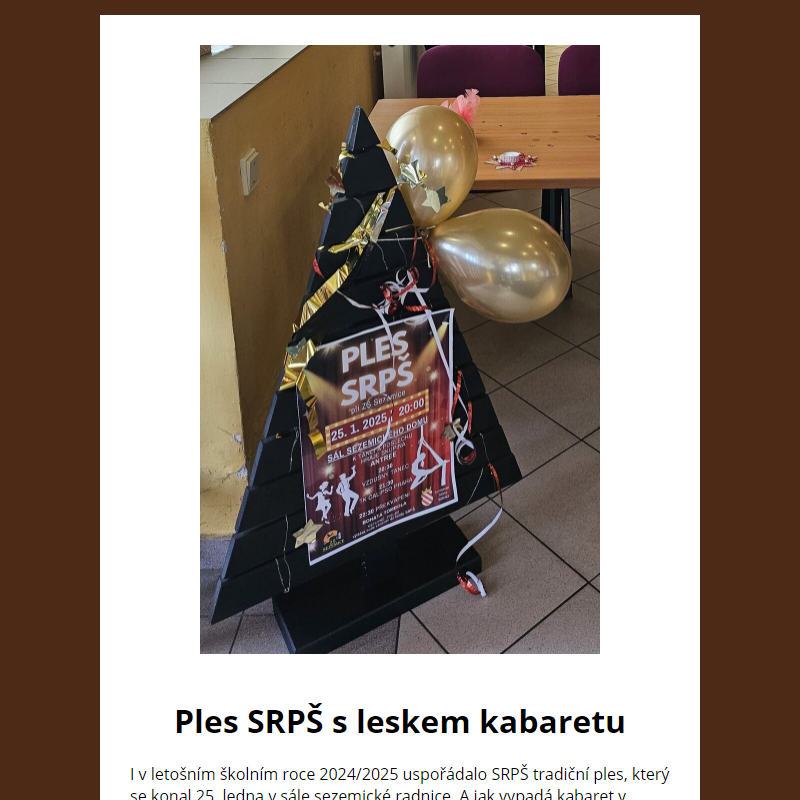 Ples SRPŠ s leskem kabaretu