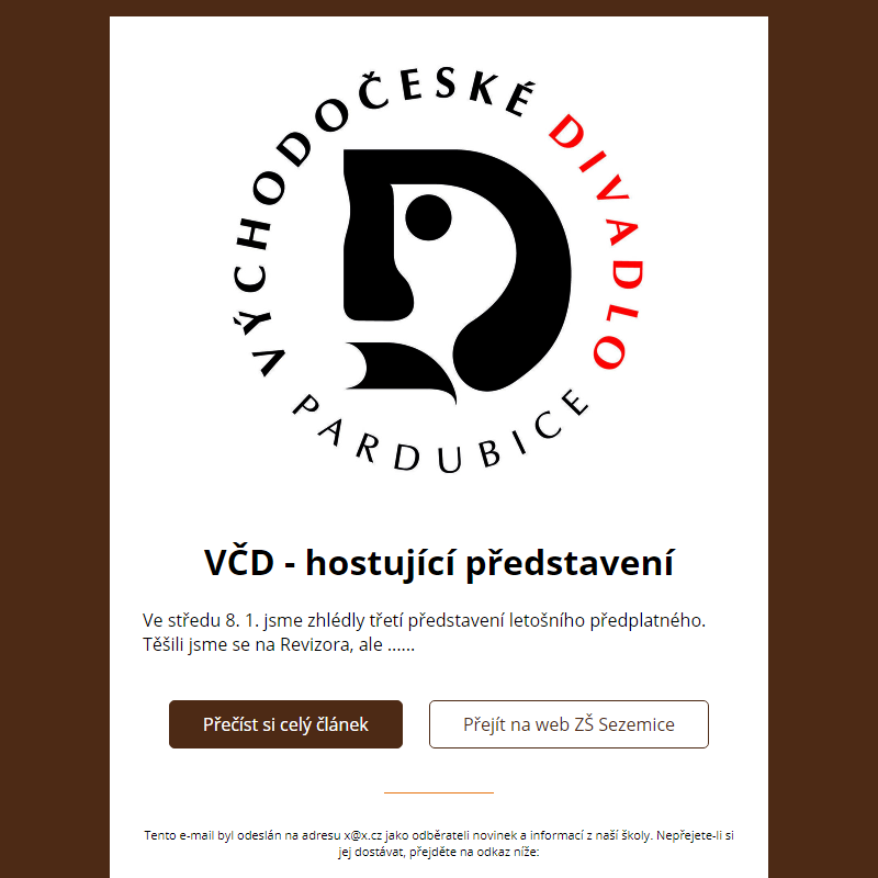 VČD - hostující představení