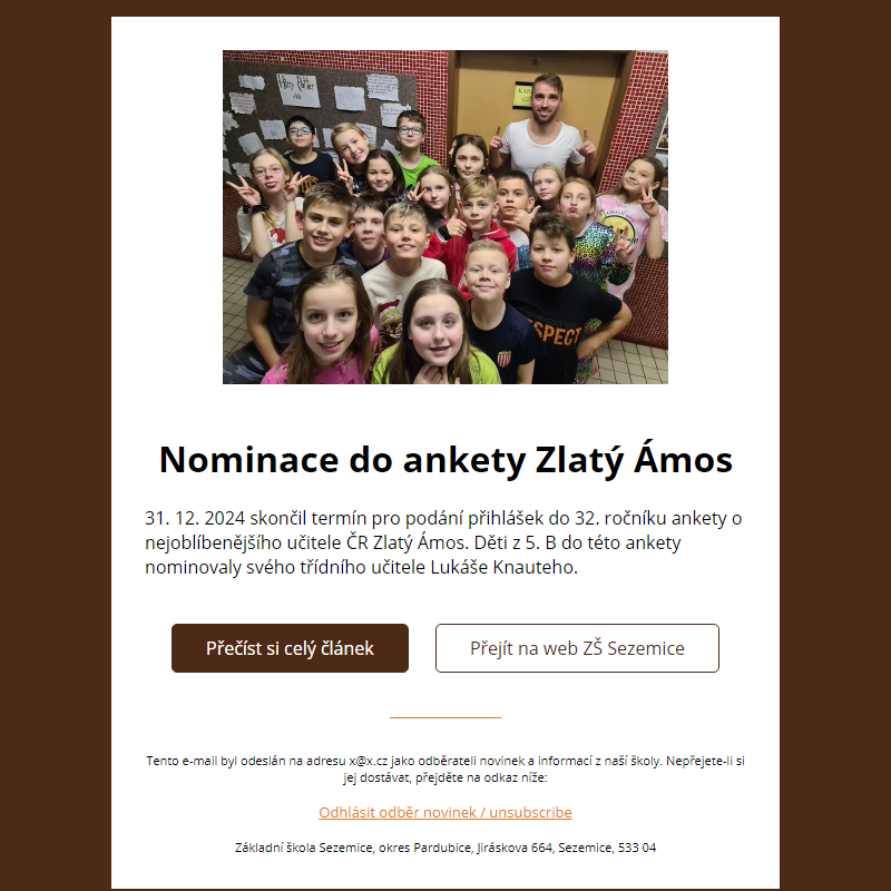 Nominace do ankety Zlatý Ámos