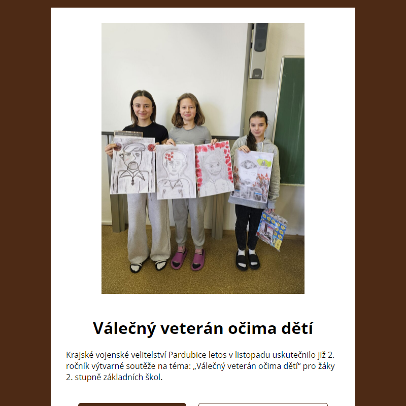 Válečný veterán očima dětí