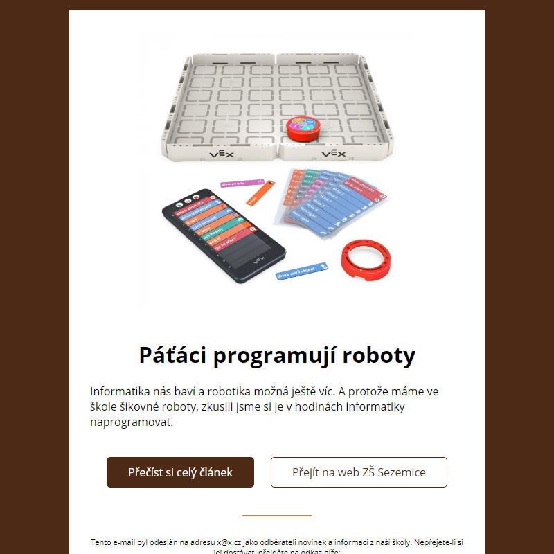 Páťáci programují roboty