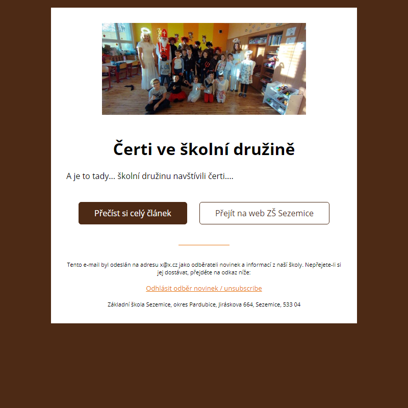 Čerti ve školní družině