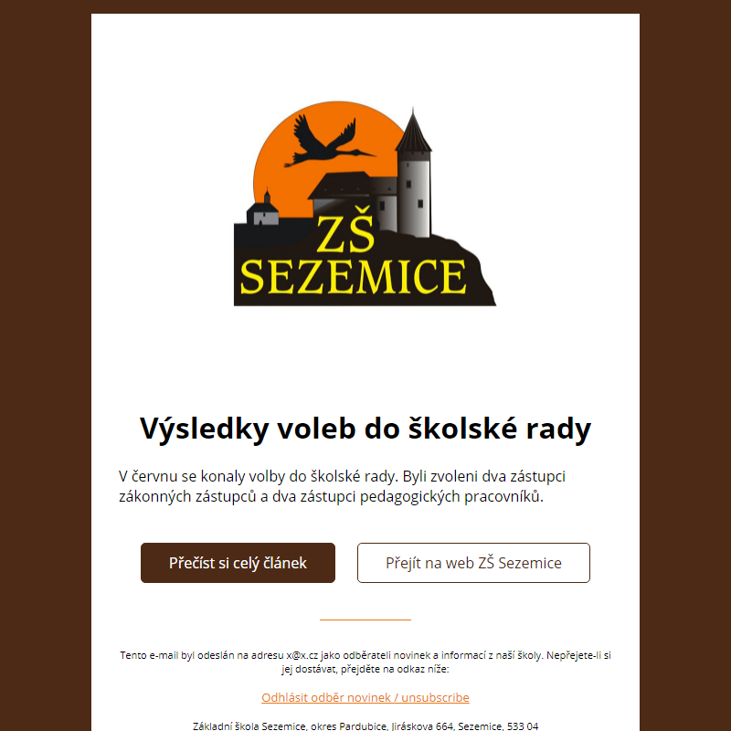 Výsledky voleb do školské rady