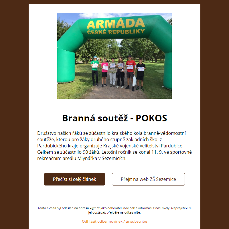 Branná soutěž - POKOS