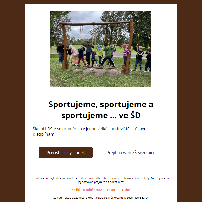 Sportujeme, sportujeme a sportujeme ... ve ŠD