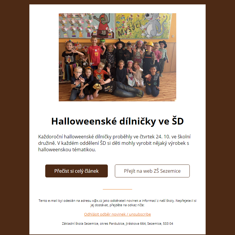 Halloweenské dílničky ve ŠD