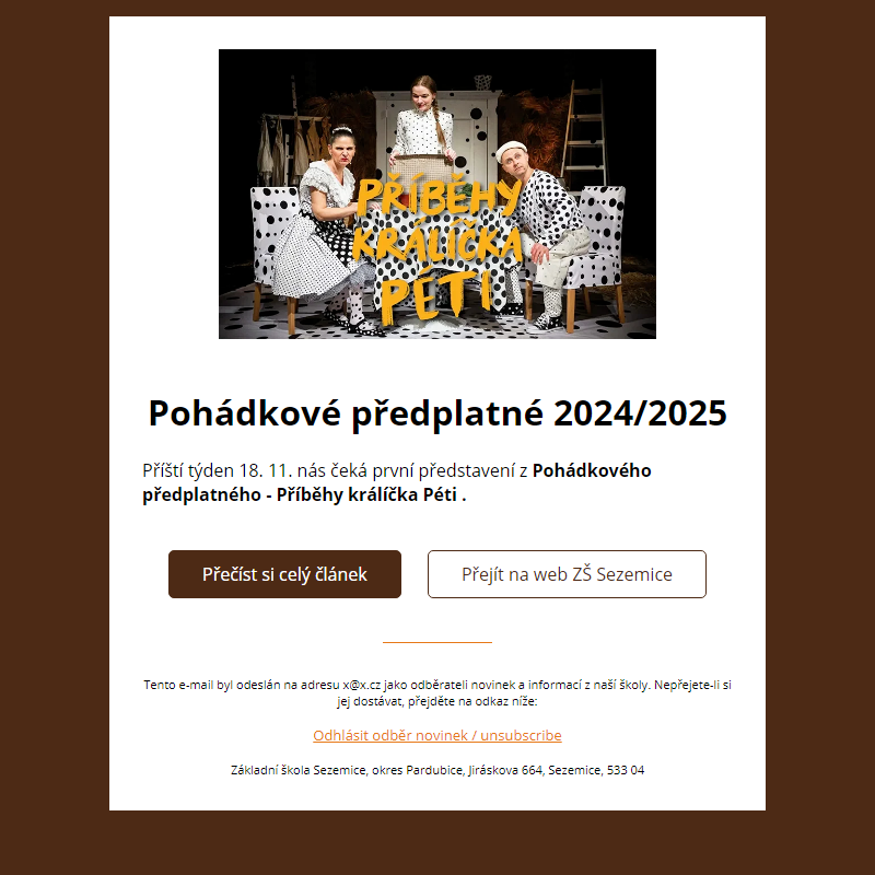 Pohádkové předplatné 2024/2025