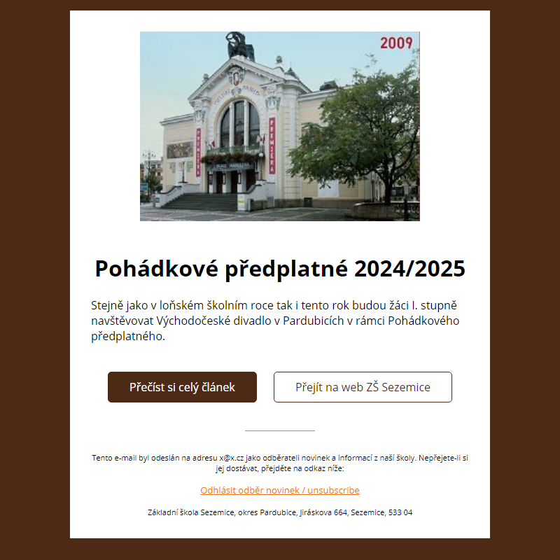 Pohádkové předplatné 2024/2025