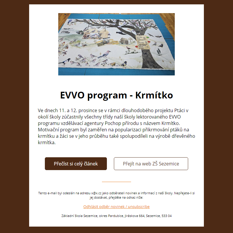 EVVO program - Krmítko