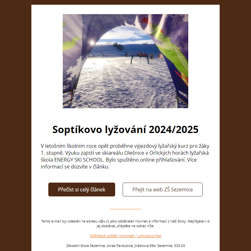 Soptíkovo lyžování 2024/2025