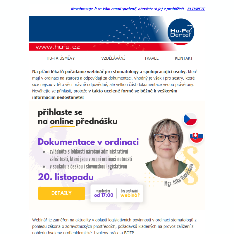 WEBINÁŘ: Dokumentace v ordinaci, administrativa s lehkostí a v souladu s legislativou