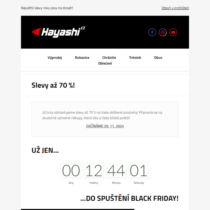 Black Friday startuje už zítra!