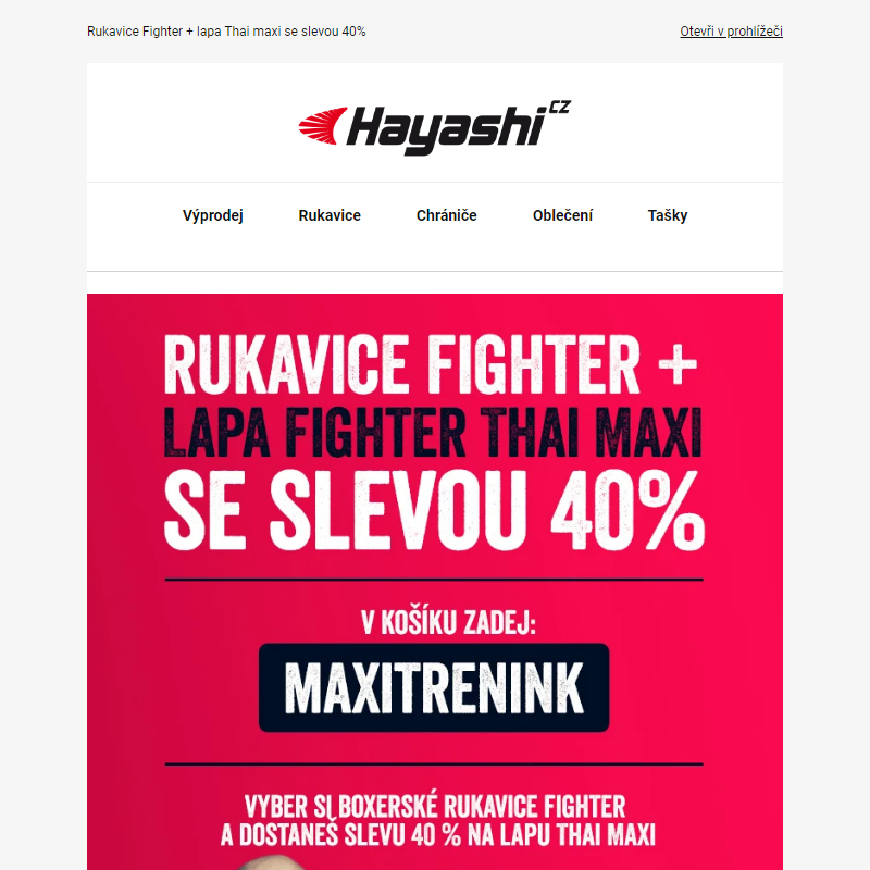 _Rukavice Fighter + lapa Thai maxi se slevou 40%_