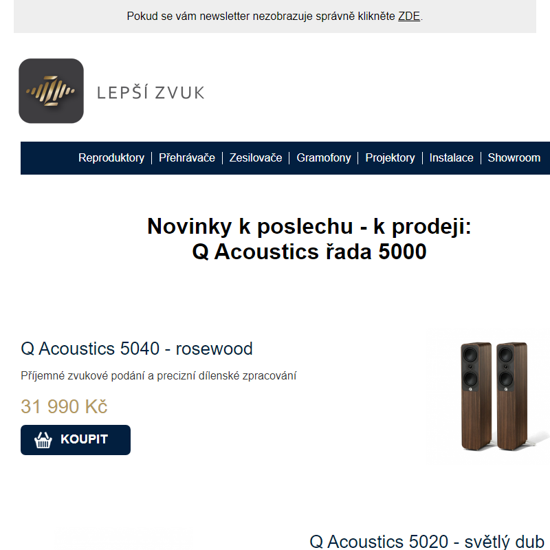 Novinky k poslechu - k prodeji Q Acoustics řada 5000