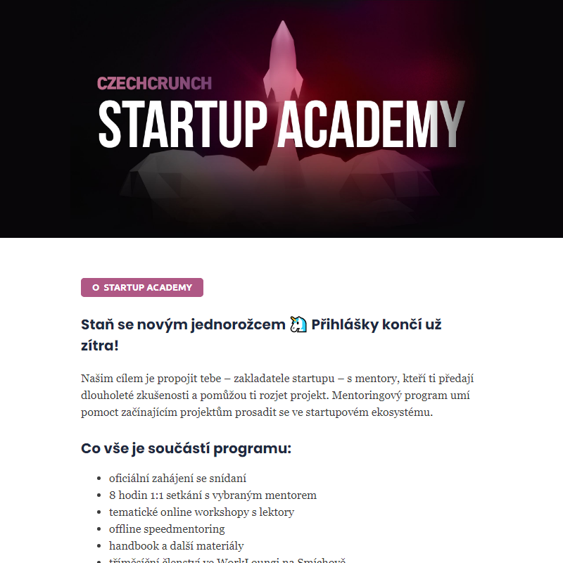 _ Využij poslední šance a přihlas se do Startup Academy Rise