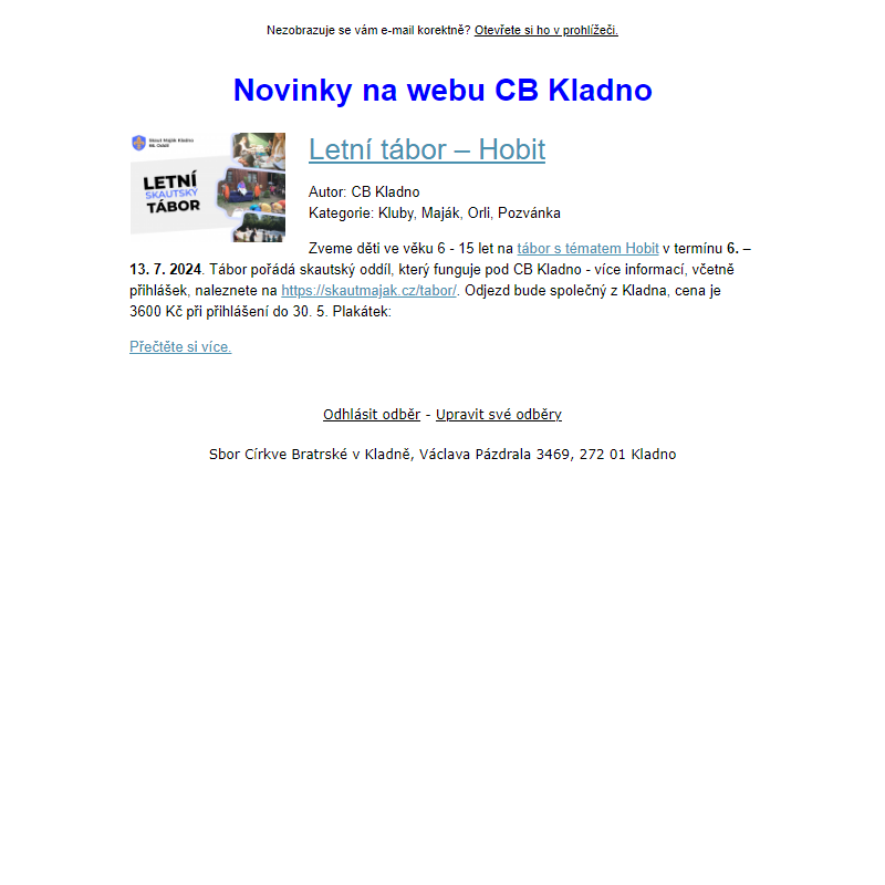 CB Kladno - novinky na webu (1)