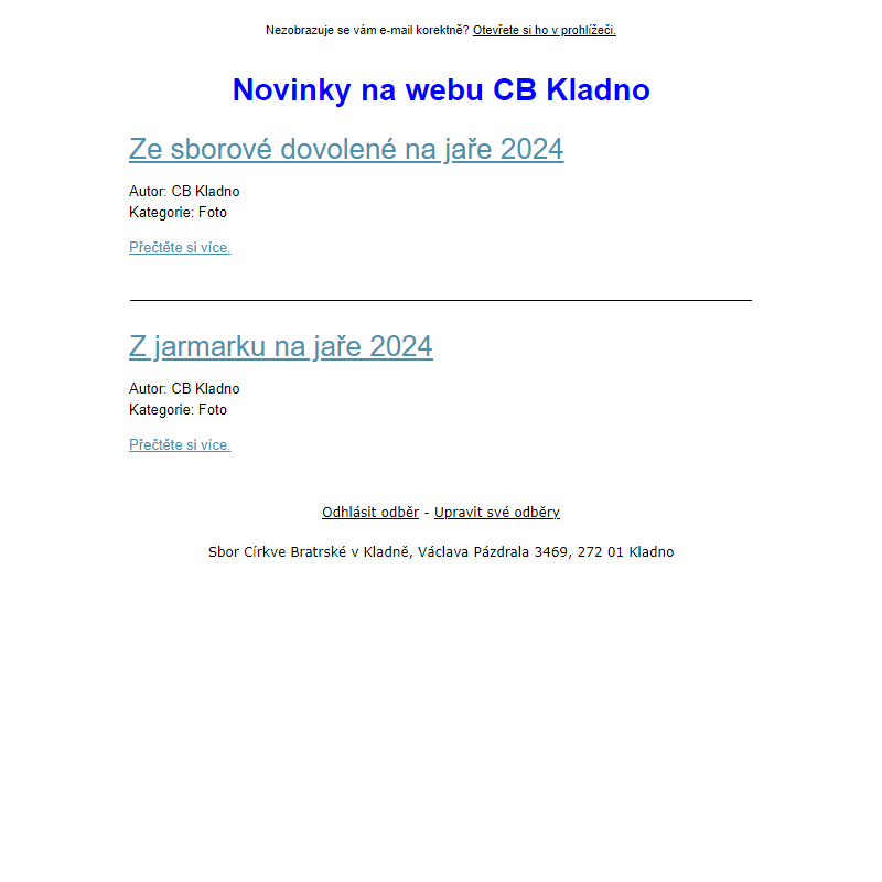 CB Kladno - novinky na webu (2)