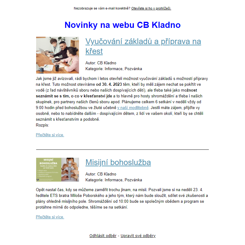 CB Kladno - novinky na webu (2)