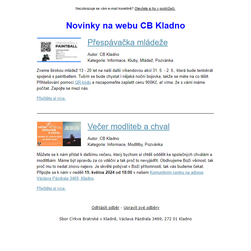 CB Kladno - novinky na webu (2)