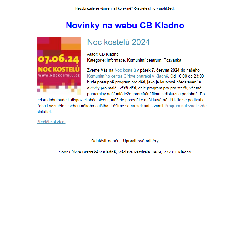 CB Kladno - novinky na webu (1)