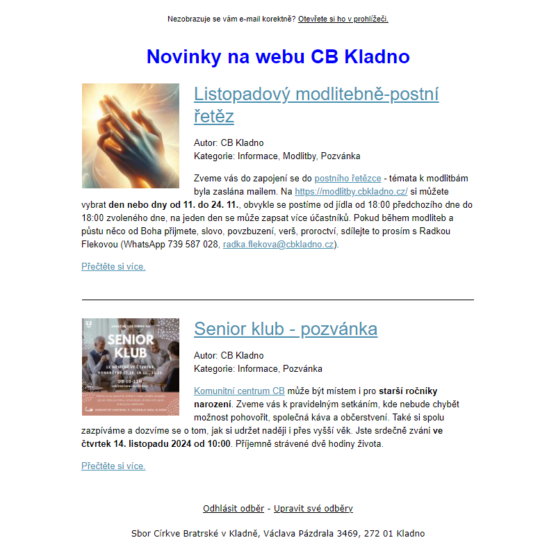 CB Kladno - novinky na webu (2)