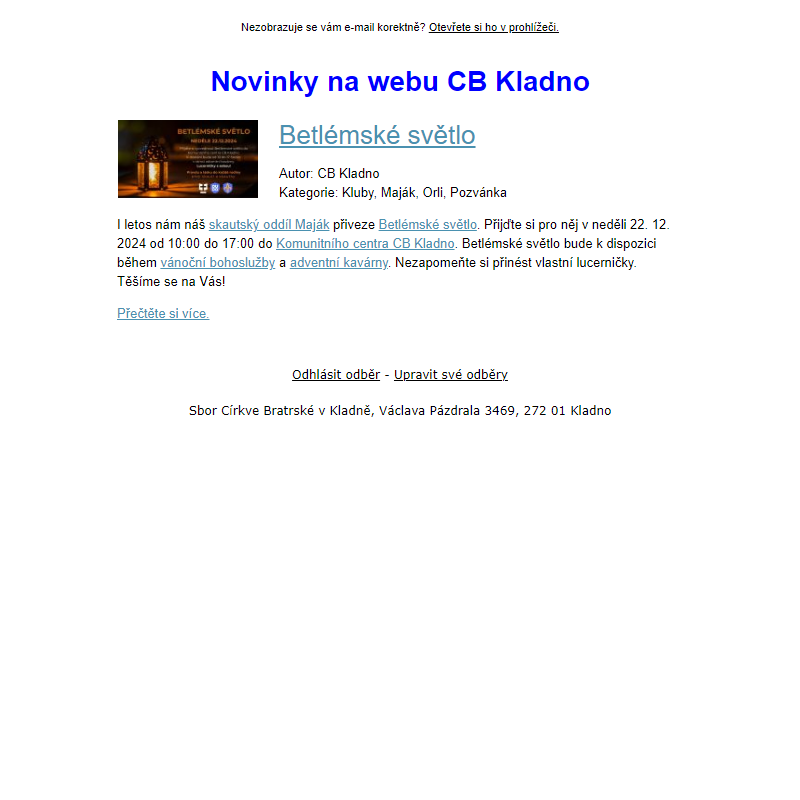 CB Kladno - novinky na webu (1)