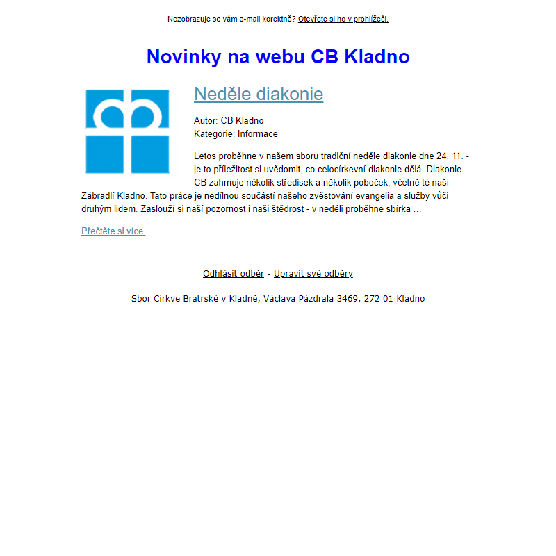 CB Kladno - novinky na webu (1)