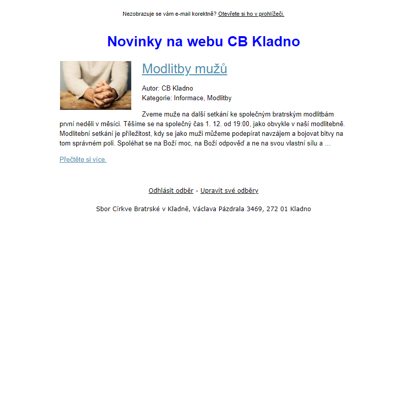 CB Kladno - novinky na webu (1)