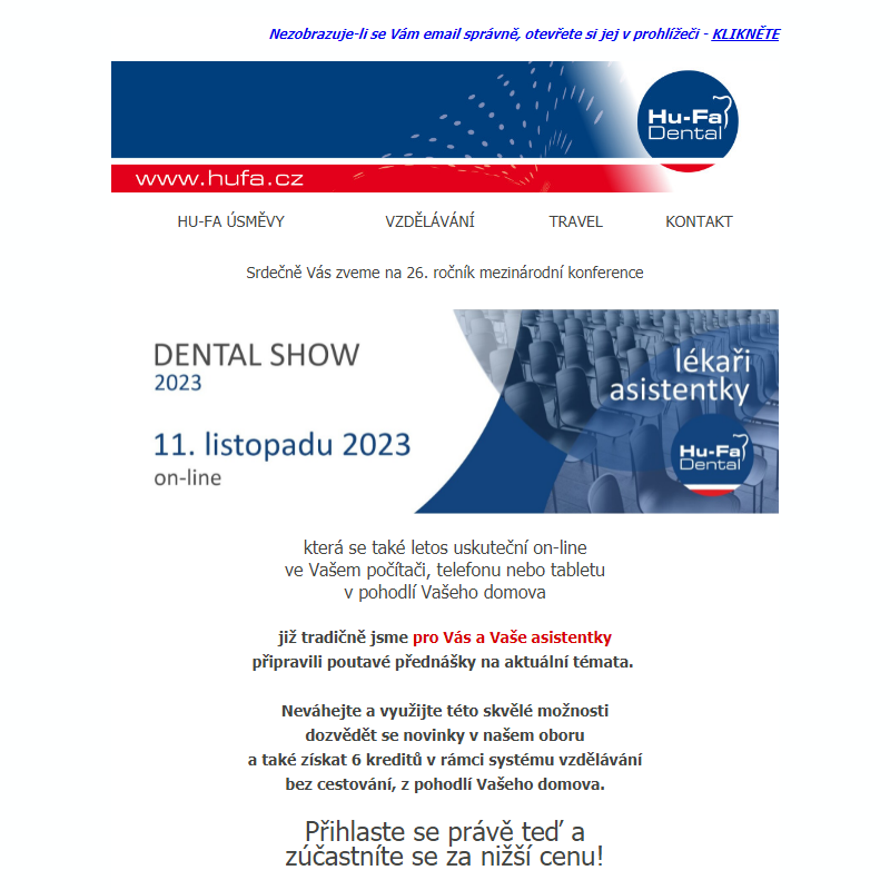 Už jste se přihlásili na Dental Show 2023? Sleva za včasné přihlášení!