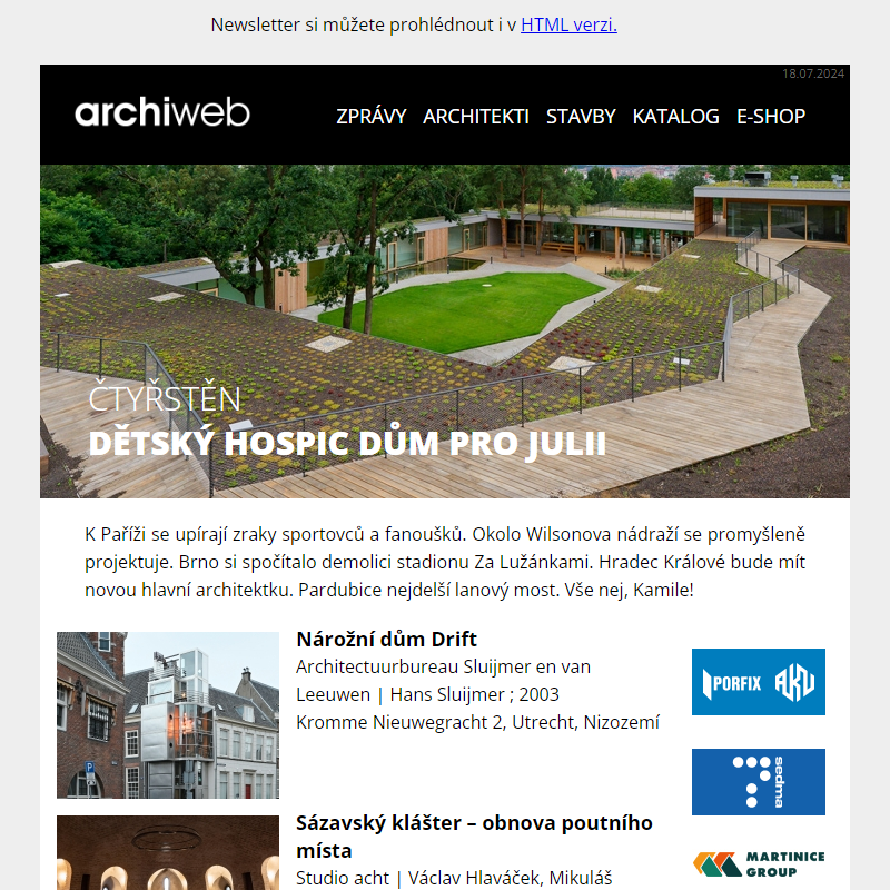 archiweb.cz - newsletter 18/07/2024